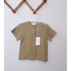NEW Hart + Land Toddler Organic Cotton Gauze Neutral Top, size 2